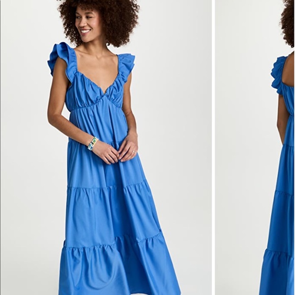 english factory ruffle sleeve dress